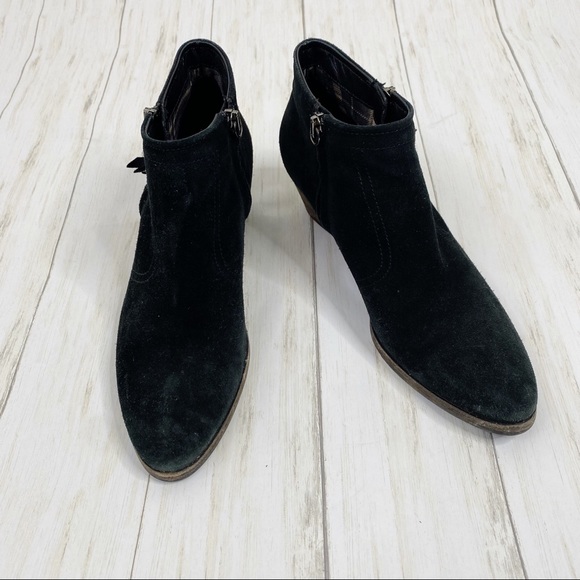 Aquatalia Shoes - Aquatalia Black Suede Double Zipper Ankle Booties